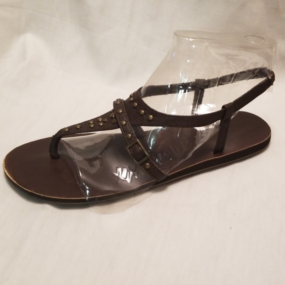 Brown Bronze Embellished Strappy Sandal